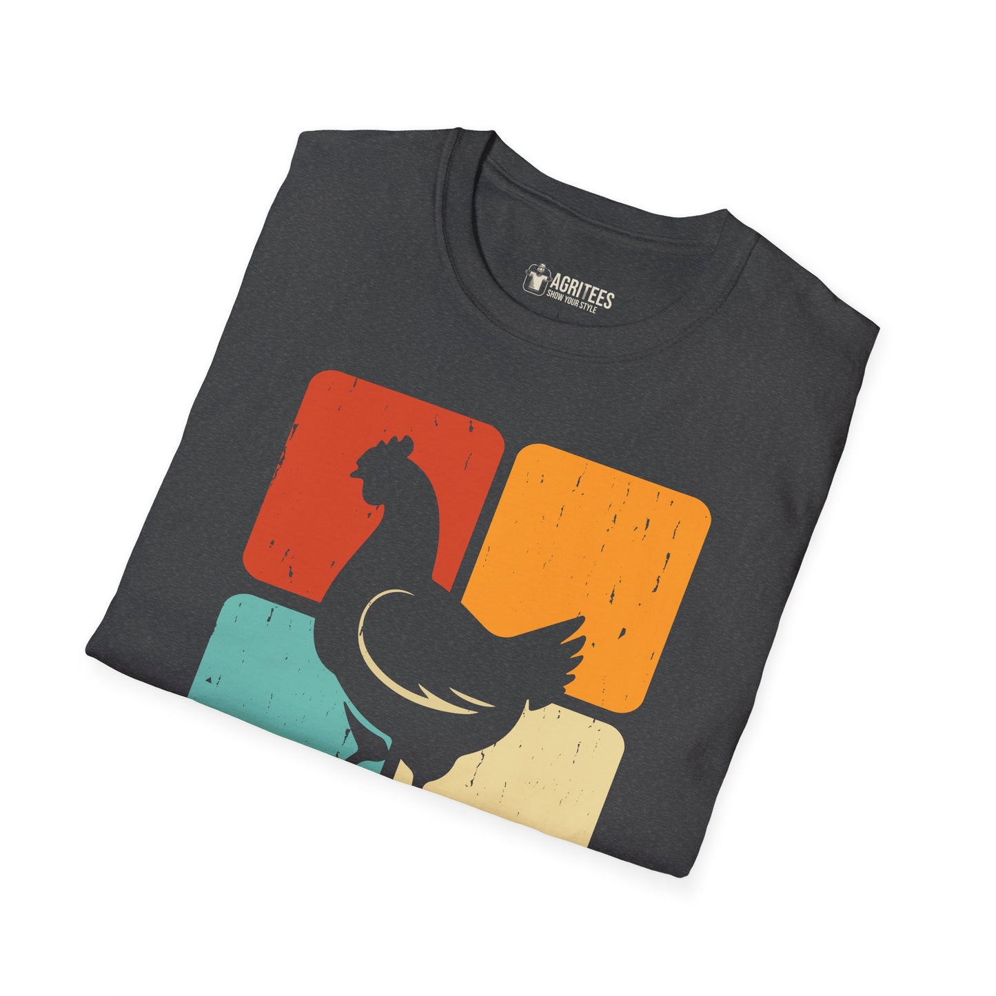 Retro Squares Chicken T-Shirt