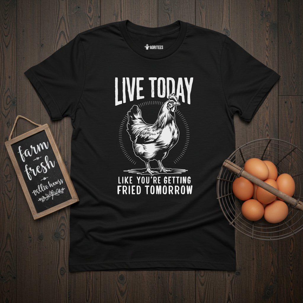 Live Today Like You're Getting Fried Tomorrow Funny T-Shirt