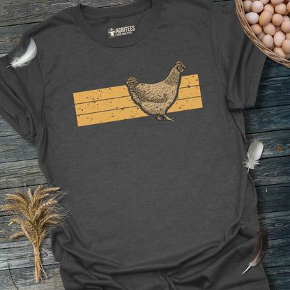 Retro Hen With Stripes T-Shirt