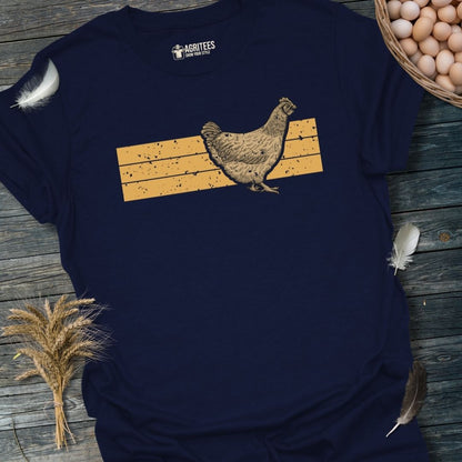 Retro Hen With Stripes T-Shirt