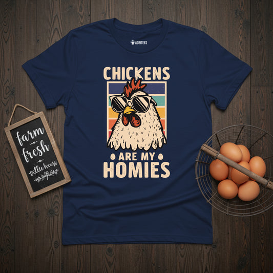 Chickens Are My Homies Retro T-Shirt