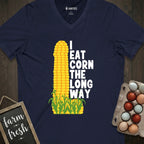 I Eat Corn The Long Way V-Neck