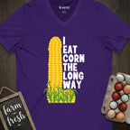 I Eat Corn The Long Way V-Neck