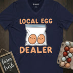 Cute Local Egg Dealer Funny Chicken V-Neck