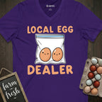 Cute Local Egg Dealer Funny Chicken V-Neck