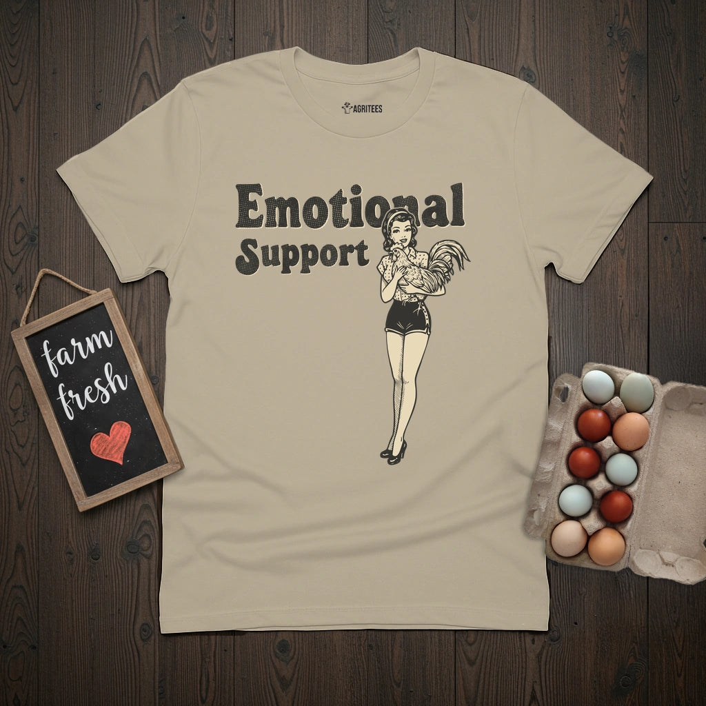 Emotional Support Chicken Pinup T-Shirt