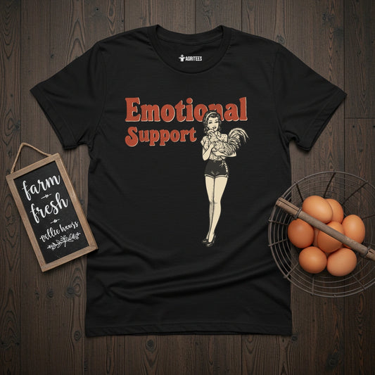 Emotional Support Chicken Pinup T-Shirt