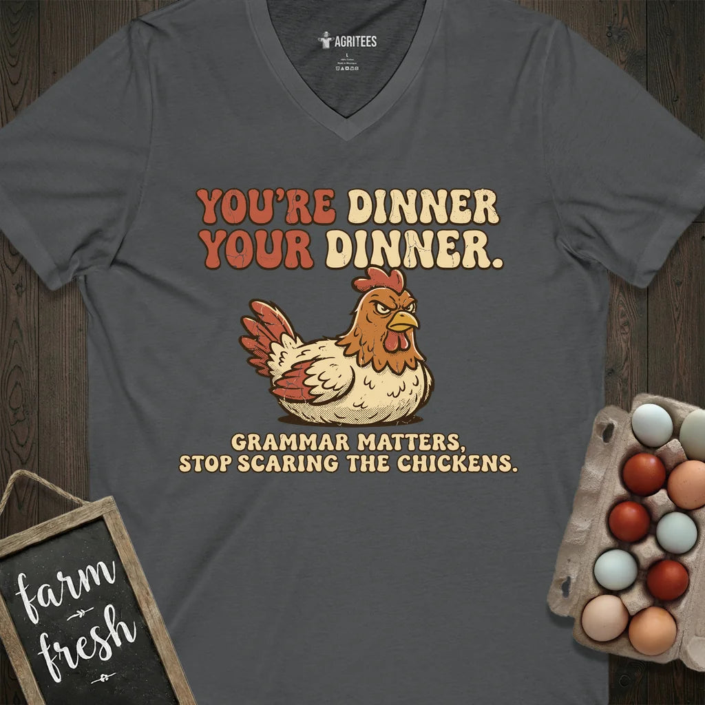 Stop Scaring The Chickens V-Neck