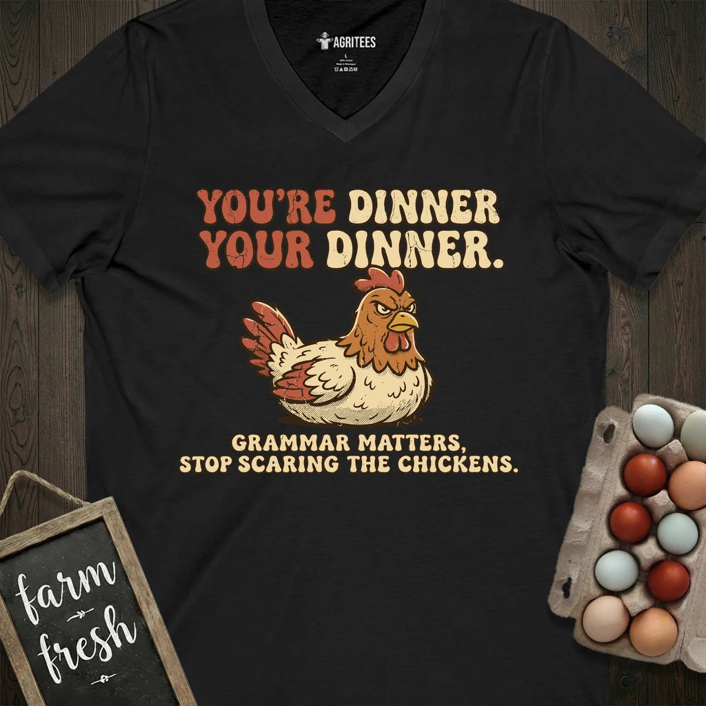 Stop Scaring The Chickens V-Neck