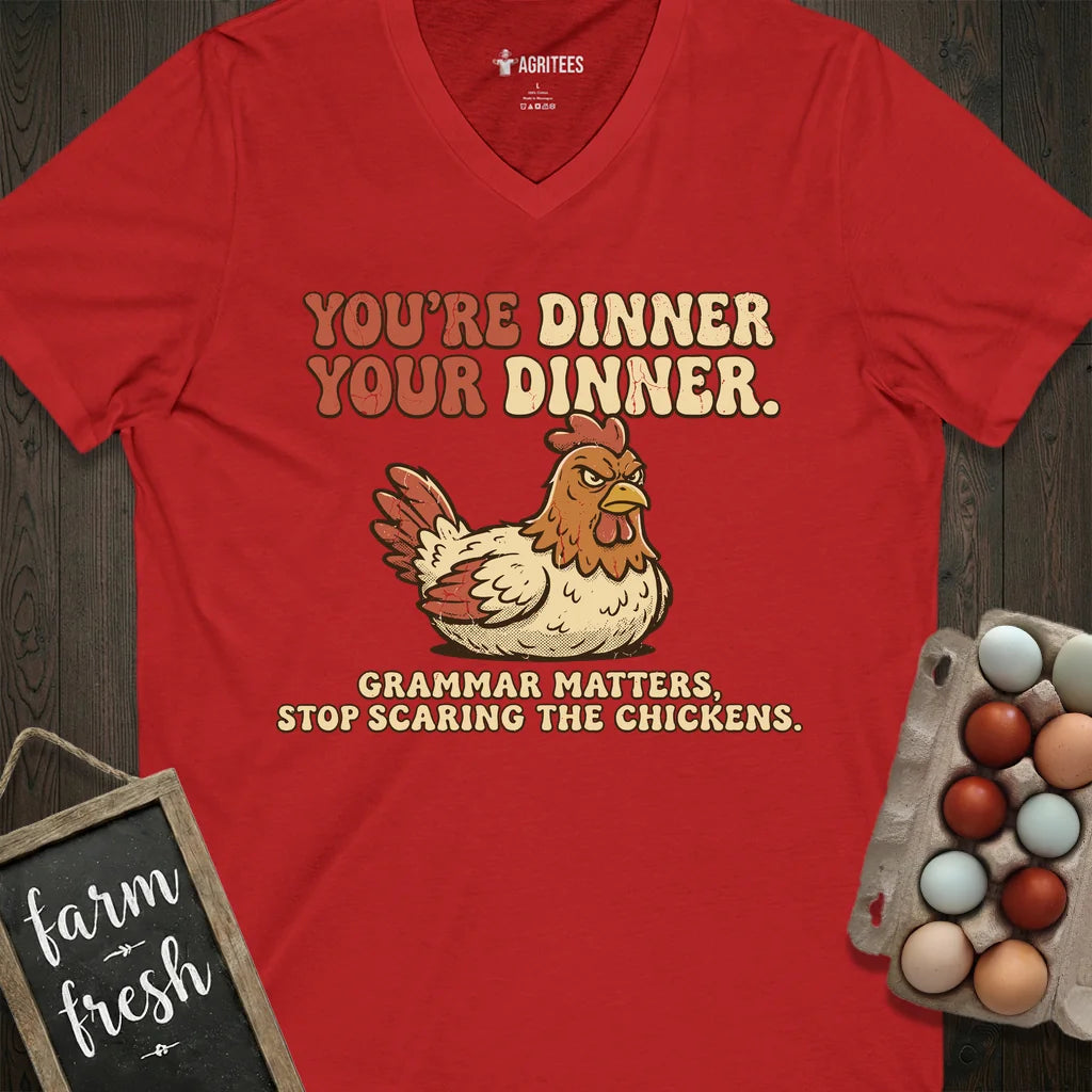 Stop Scaring The Chickens V-Neck
