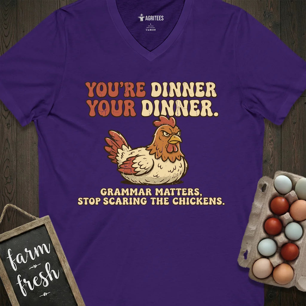 Stop Scaring The Chickens V-Neck