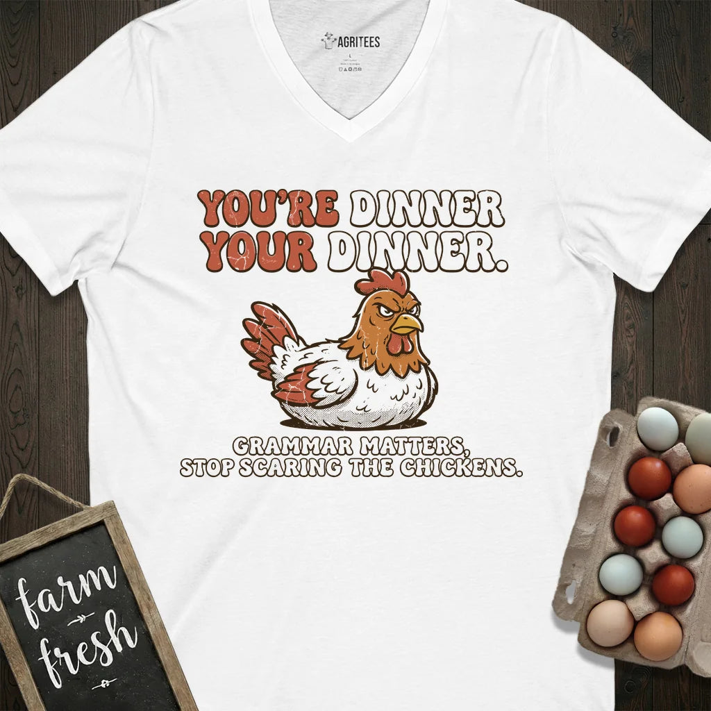 Stop Scaring The Chickens V-Neck