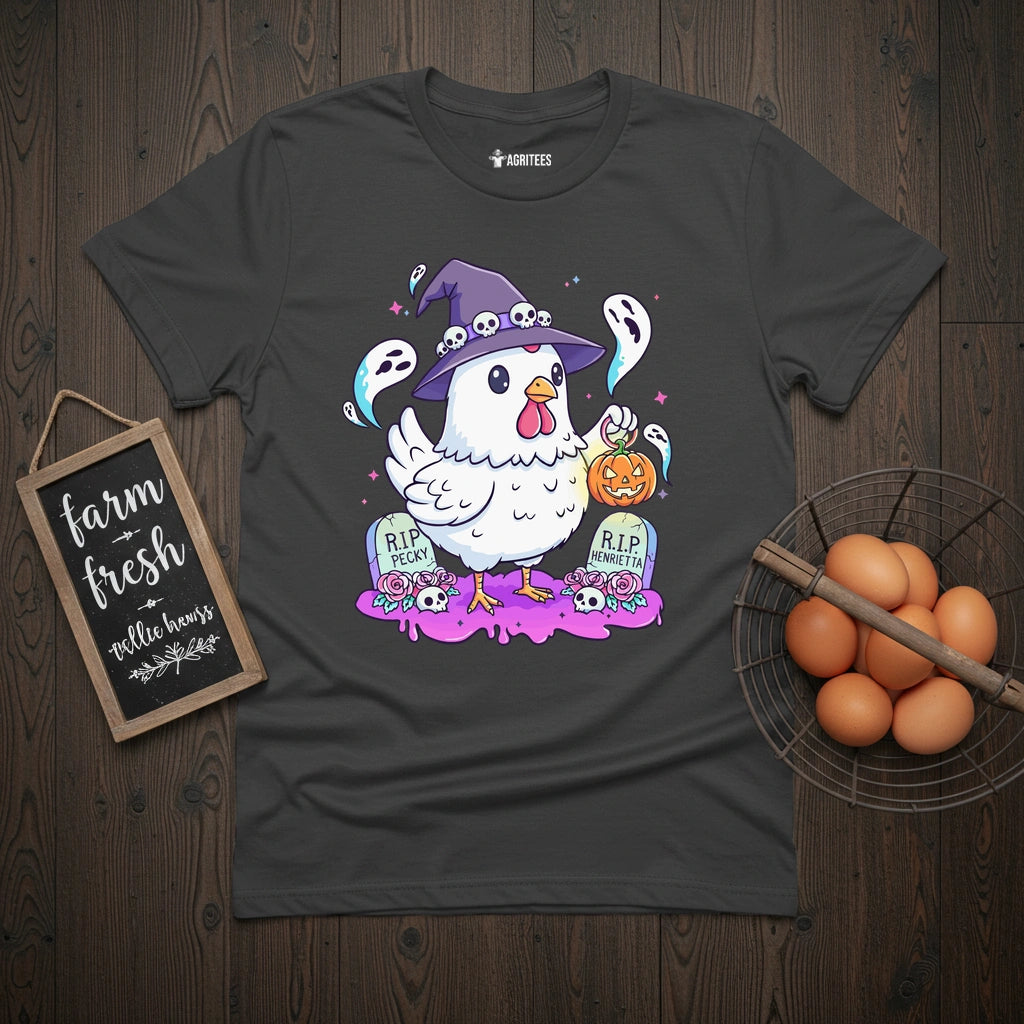 Kawaii Pastel Chicken Witch T-Shirt