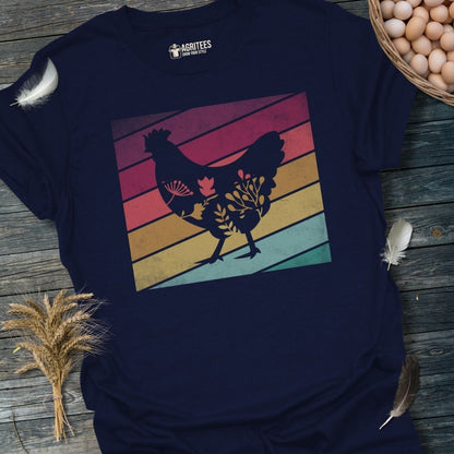 Floral Retro Hen T-Shirt