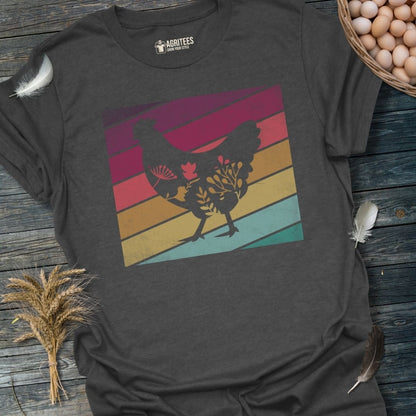 Floral Retro Hen T-Shirt