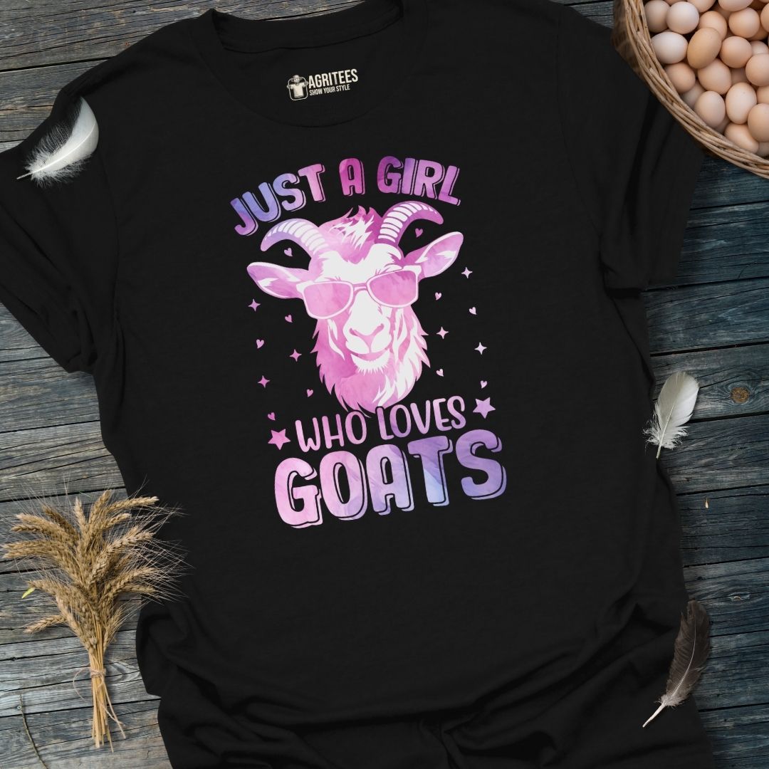 Just a Girl Who Loves Goats Homestead Farm T-Shirt