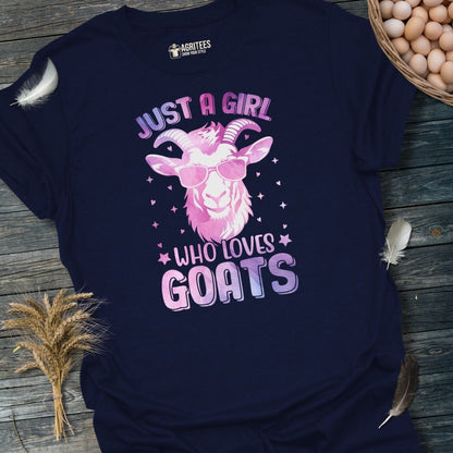 Just a Girl Who Loves Goats Homestead Farm T-Shirt