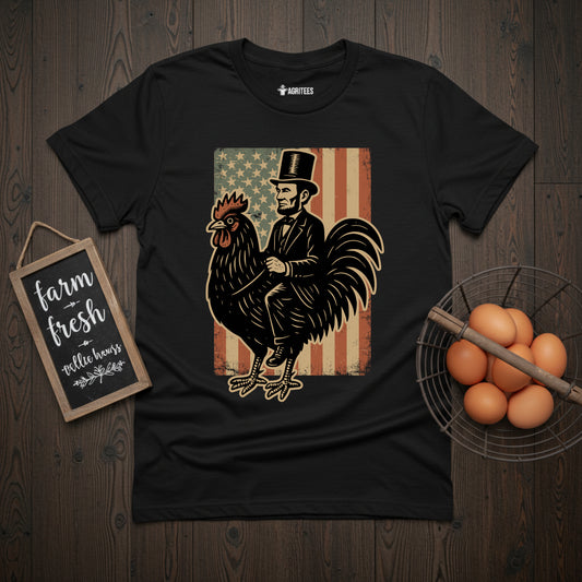Abraham Lincoln on a Chicken T-Shirt