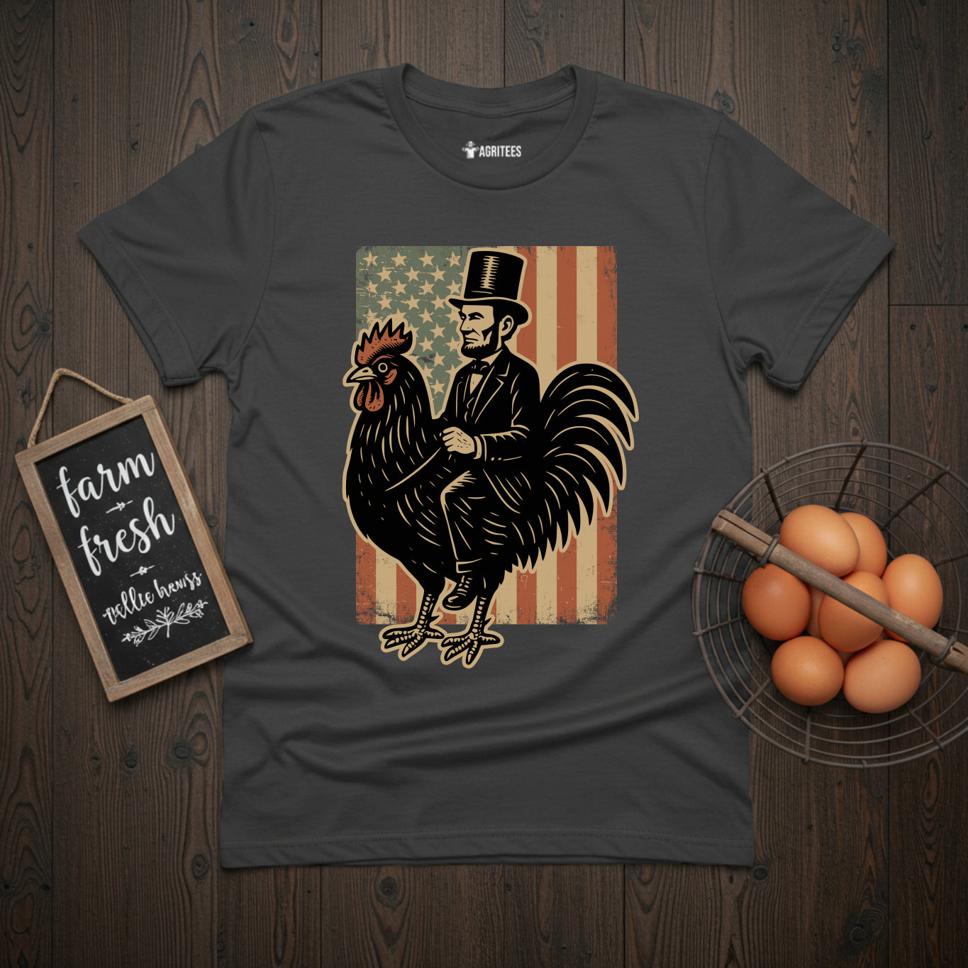 Abraham Lincoln on a Chicken T-Shirt