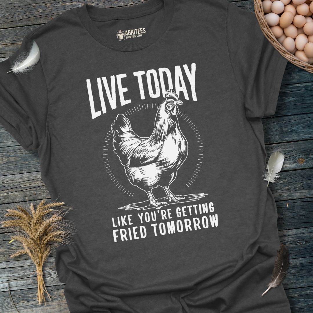 Live Today Like You're Getting Fried Tomorrow Funny T-Shirt