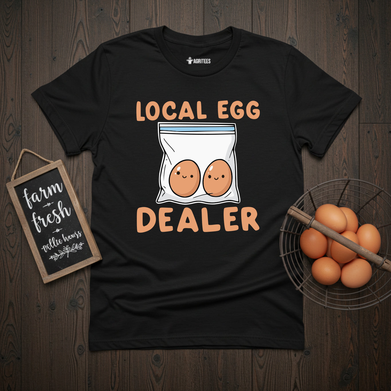 Cute Local Egg Dealer Funny Chicken T-Shirt