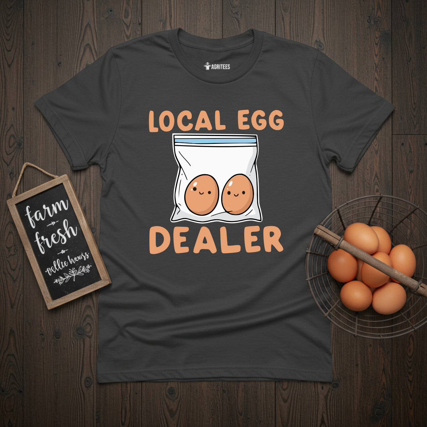 Cute Local Egg Dealer Funny Chicken T-Shirt
