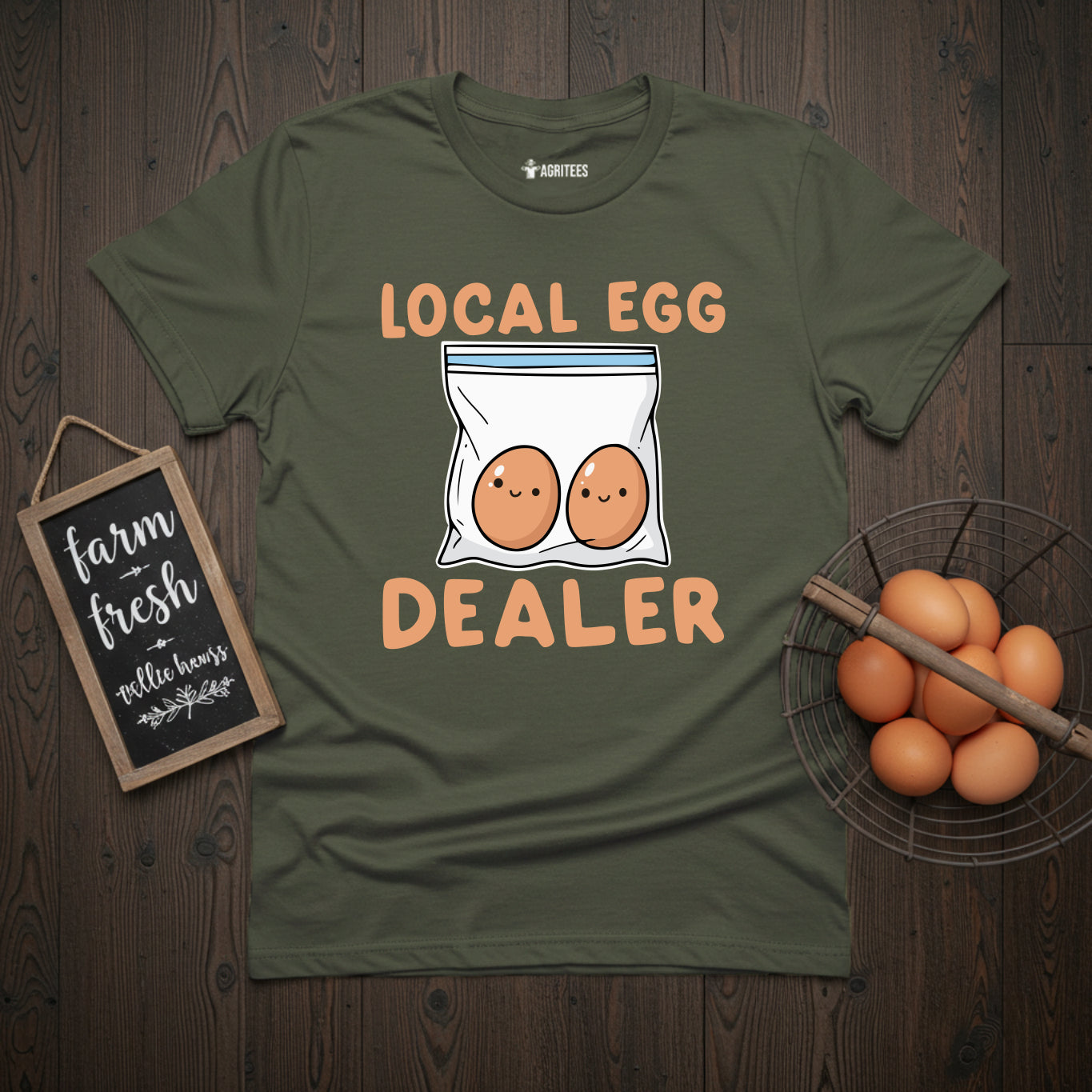 Cute Local Egg Dealer Funny Chicken T-Shirt