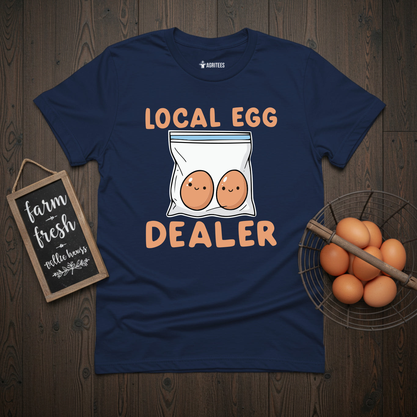 Cute Local Egg Dealer Funny Chicken T-Shirt