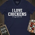 Love Chickens Say Fuck V-Neck