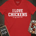 Love Chickens Say Fuck V-Neck