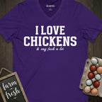Love Chickens Say Fuck V-Neck