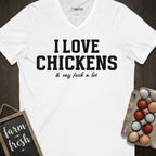 Love Chickens Say Fuck V-Neck