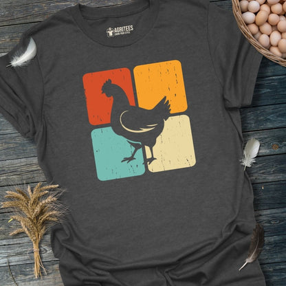 Retro Squares Chicken T-Shirt