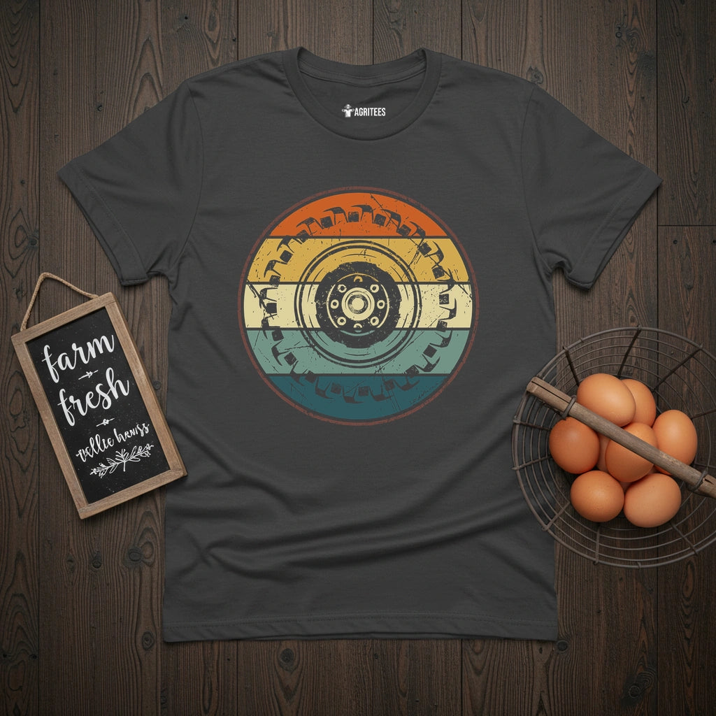 Retro Tractor Wheel T-Shirt