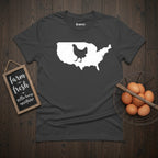 USA Map Hen T-Shirt