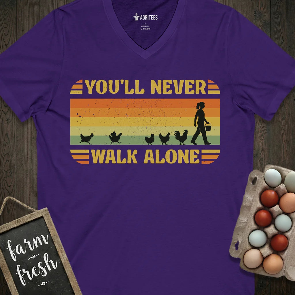 You'll Never Walk Alone Vintage Chicken V-Neck
